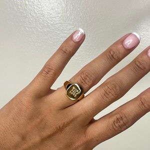 NEW! MORE SELF LOVE ENGRAVED GOLD RING